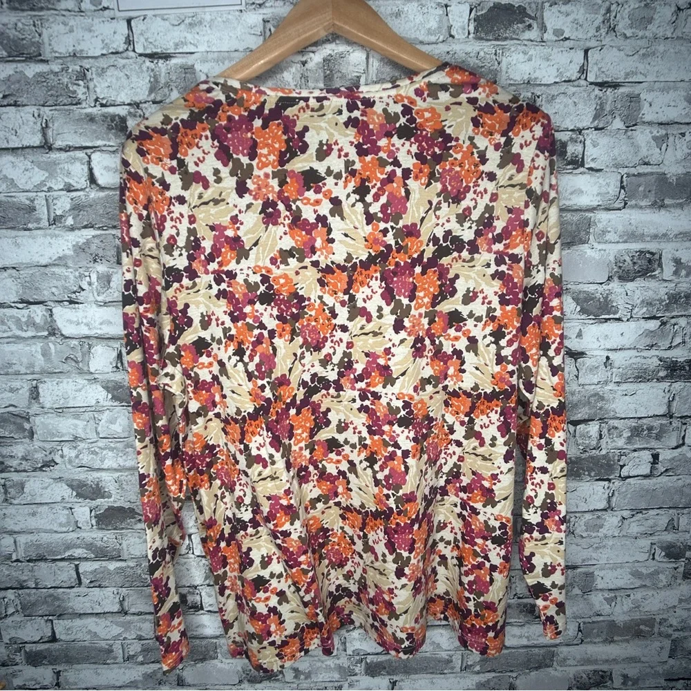 EUC Croft & Barrow Multicolor Floral Blouse Size 1X - Picture 7 of 16